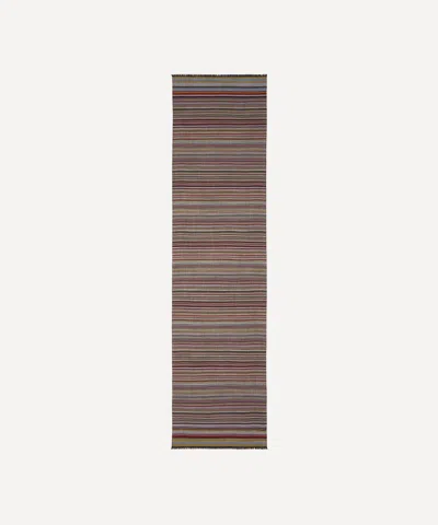 Paul Smith Mens Signature Stripe Silk-wool Blend Scarf