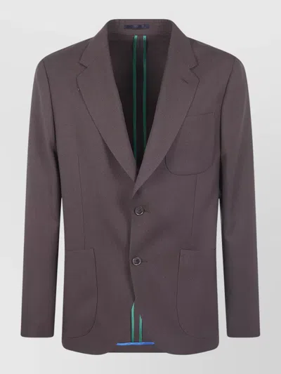 Paul Smith Mens Single Breasted Two Button Jacket In Purple