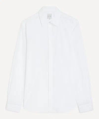 Paul Smith Mens Slim Cotton Poplin Shirt In White