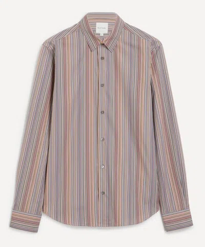 Paul Smith Mens Slim-fit Signature Stripe Cotton Shirt In Multi