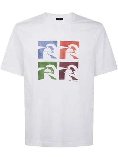 Paul Smith Mens Ss Tshirt 4 Spraycan Clothing In White