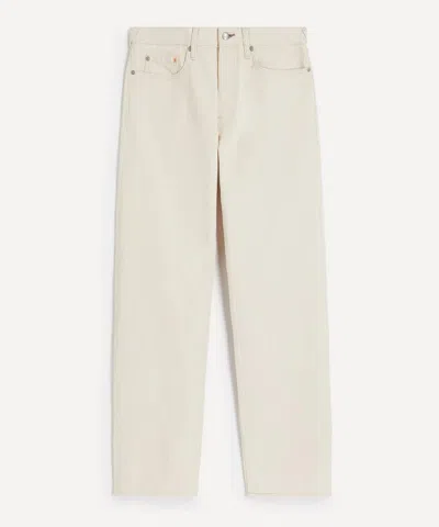 Paul Smith Mens Straight-fit Ecru Cotton Jeans