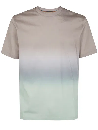 Paul Smith Mens Stripe Print Tshirt Clothing In Multicolor