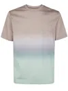 Paul Smith Cotton Hazy Stripe T-shirt In Mauve