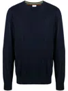 Paul Smith Dark Navy Merino Wool Sweater Blue