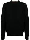 Paul Smith Black Crew Neck Pullover In Black