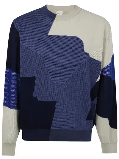 Paul Smith Mens Sweater Crew Neck Clothing In Blue