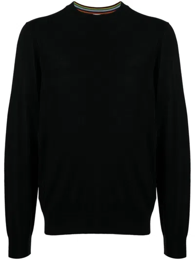 Paul Smith Mens Sweater Crew Neck Clothing In Black
