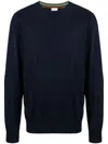 Paul Smith Dark Navy Merino Wool Sweater Blue In Blue