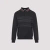 Paul Smith Striped-motif Polo Sweater In Black