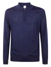 Paul Smith Mens Sweater Ls Polo In Blue