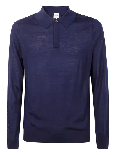 PAUL SMITH MENS SWEATER LS POLO,WJ.N009.W22