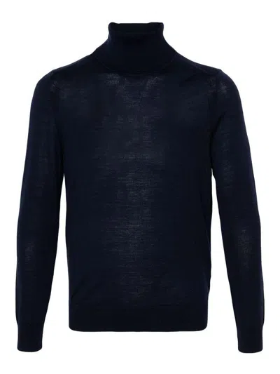 PAUL SMITH SUÉTER CON CUELLO ALTO - AZUL