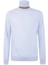Paul Smith Merino-wool Striped-collar Sweater In White