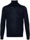 Paul Smith Roll-neck Wool Jumper In Blue