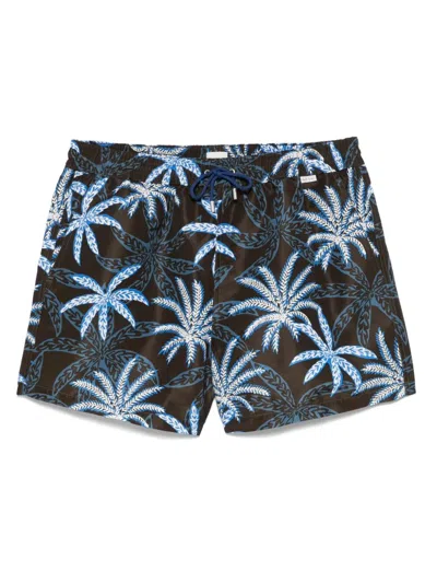 Paul Smith Mens Swim Short Palms In Blue