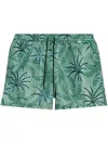 Paul Smith Palm Print Quick-dry Swim Shorts In Brown
