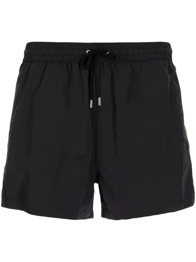 Paul Smith Mens Swim Short Pln+strp In Black