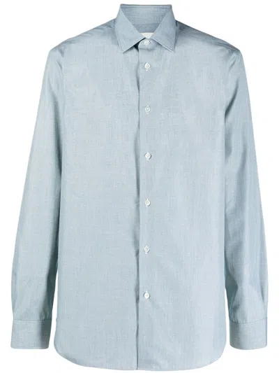 Paul Smith Mens Tailored Fit Shirt In Blue