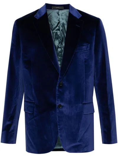 Paul Smith Mens Tailored Fit Two Buttons Jacket In Blue