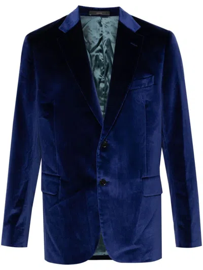 Paul Smith Mens Tailored Fit Two Buttons Jacket Clothing In Blue