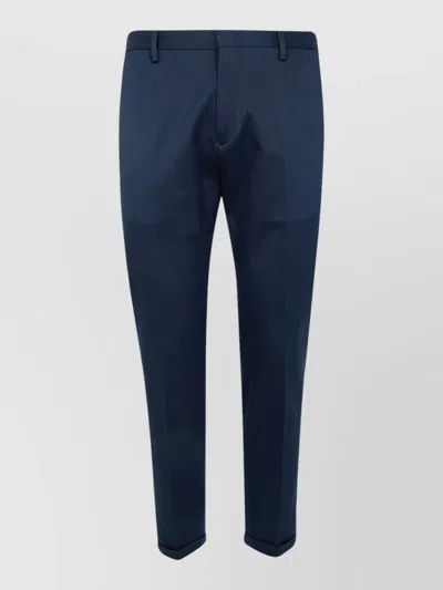 Paul Smith Slim-fit Straight-leg Stretch Linen And Wool-blend Trousers In Blue