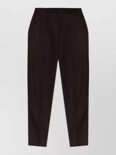 Paul Smith Mens Tailored Trousers Straight Leg Belt Loops In Brown