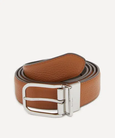 Paul Smith Mens Tan Reversible Belt In Red