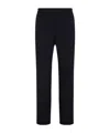 Paul Smith Tailored Blue Wool Trousers With Elastic Waistband In Black