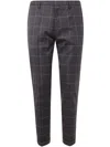 Paul Smith Checked-pattern Tailored Trousers In Blue