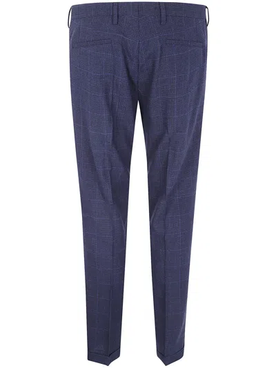 Paul Smith Belt Loop Casual Pants In Blue