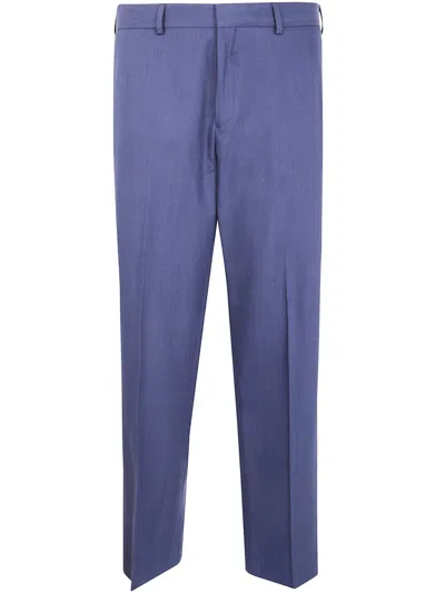 Paul Smith Belt Loop Casual Pants In Blue