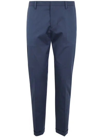 Paul Smith Mens Tailored Trousers Front Pleats Belt Loops In Blue