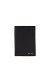 Paul Smith Signature Stripe-print Leather Cardholder In Black