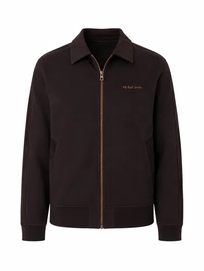 Paul Smith Mens Zip Jacket In Brown