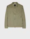 Paul Smith Men's Front Zip Overshirt In Green