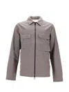 Paul Smith Taupe Zipped Front Overshirt In Gray