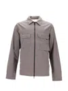 Paul Smith Taupe Zipped Front Overshirt In Gray