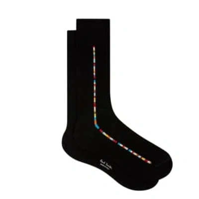 Paul Smith Menswear Vittore Multi Socks In Black