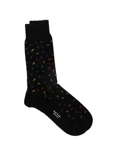 Paul Smith Meribel Logo-pattern Socks In Brown