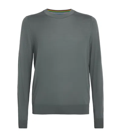 Paul Smith Merino Crew-neck Sweater In Green