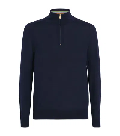 PAUL SMITH MERINO HALF-ZIP SWEATER