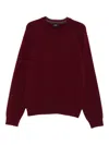 Paul Smith Crew Neck Knitted Sweater With Raglan Sleeves In Brown