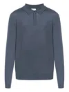 Paul Smith Merino-wool Polo Shirt In Gray