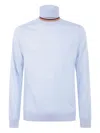 Paul Smith Merino-wool Striped-collar Sweater In Blue