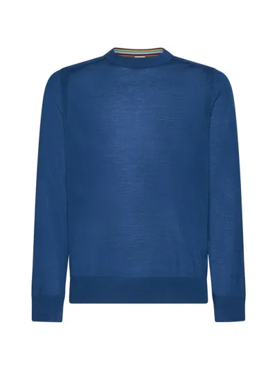 Paul Smith Merino Wool Jumper In Blue