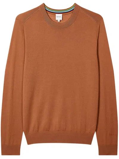 Paul Smith Merino Wool Sweater In Braun