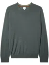 Paul Smith Slate Green Merino Wool Sweater In Grün