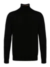 Paul Smith Stripe-detailing Roll-neck Jumper In Negro