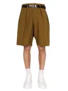 Paul Smith Mid-length Bermuda Shorts With Pleated Front In Brown